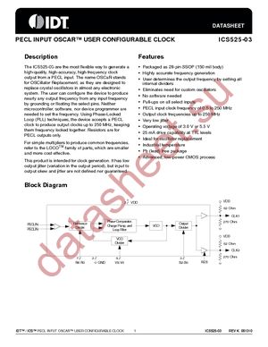 ICS525R-03ILF datasheet  